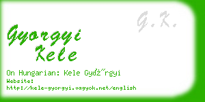 gyorgyi kele business card